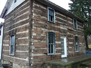 Wakatomika Old Ohio Log Cabin Front Left