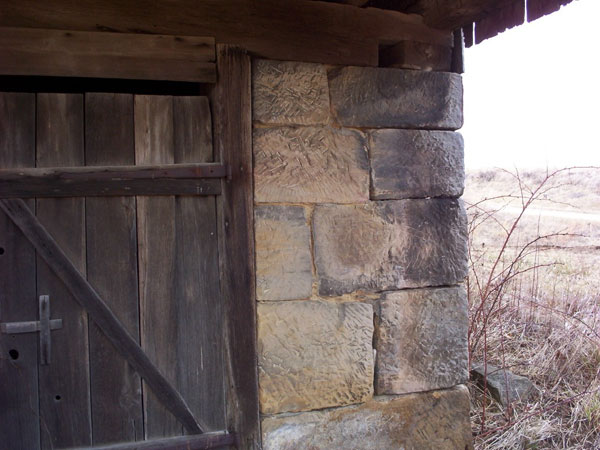 Beautifull original log barn door.