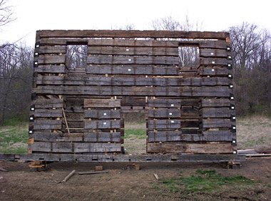 Hillsboro ohio oak log house circa 1850's full two story.