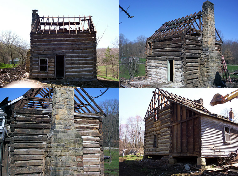 Settlers Pearcelemar log cabin species oak,chestnut,poplar.