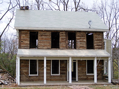 Pennpiece log cabin circa 1870's oak and chestnut, mortise and tenon joints.